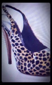 Giuseppe Zanotti Slingback Patent Animal Print  8.